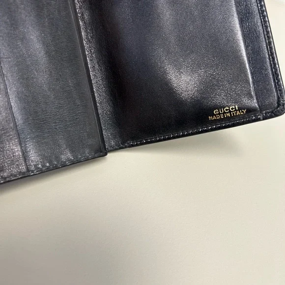 Gucci Web Accent Leather Wallet